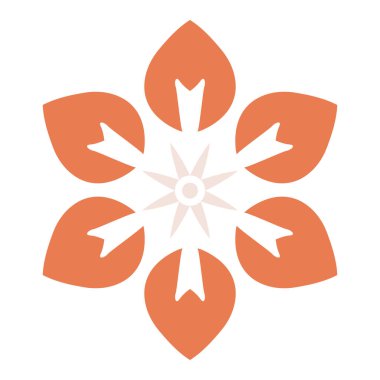 Doğulu yalıtılmış nesne spiral eğri çapraz çiçek