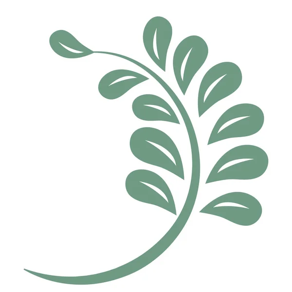 東洋の孤立パターンオブジェクト植物の葉 — ストックベクタ