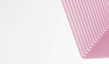 Beyaz arka plan pembe soyut tüpler, soyut arkaplan çizgiler, pembe ve beyaz çizgili arka plan