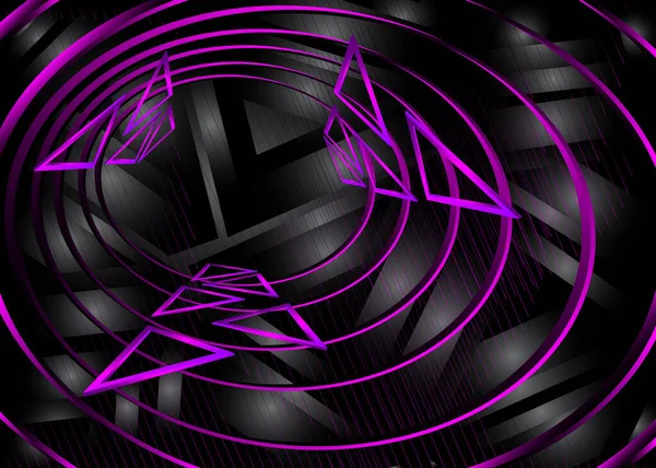 紫色和黑色三角形 高档独家背景 矢量豪华深色和黑色渐变几何 — 图库矢量图片