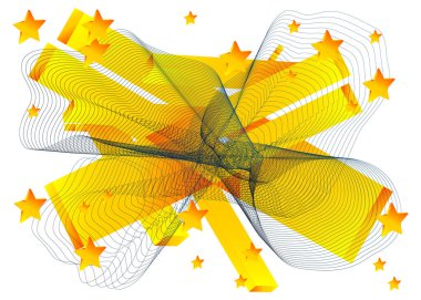 Modern poster şablonu. Dinamik doğrusal dalgalarla soyut bir arkaplan. Yaratıcı Duvar Kağıdı. Düz biçimli vektör illüstrasyonu.