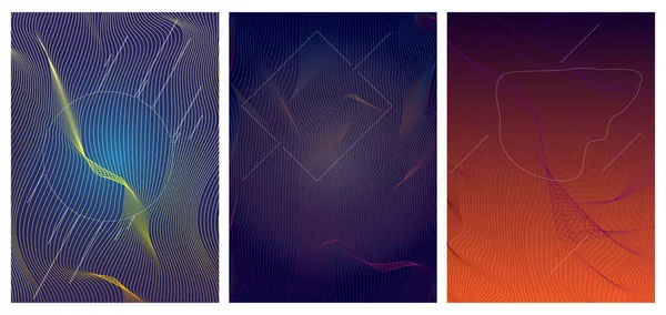 Fundo Abstrato Com Ondas Dinâmicas Banner Venda Colorida Moderna Design — Vetor de Stock