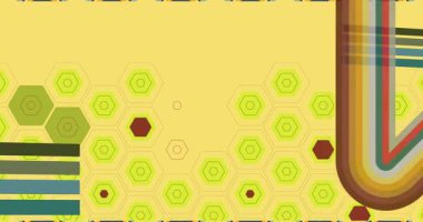 70 'lerin Retro Arkaplan animasyonu ile Groovy 1970' lerin sanat videosu. Minimalist Vintage tasarımı, eski moda renk çizimi.