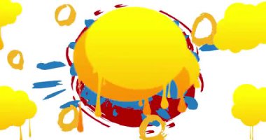 Graffiti konuşma balonu animasyonu. Soyut Çağdaş Mesajlaşma tabelası sokak sanatı dekorasyonu videosu, şehir boyama tarzında tartışma simgesi.