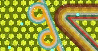 70 'lerin Retro Arkaplan animasyonu ile Groovy 1970' lerin sanat videosu. Minimalist Vintage tasarımı, eski moda renk çizimi.