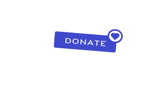 Donate Button Icon Donation Button Donate Icon International Charity Day — Stock Video