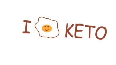 KETO diyet logosu. Sağlığınızı korumak ve kilo vermek için popüler bir yer. Sağlıklı bir diyet için ekran koruyucu.