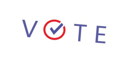 Oylayın. Amerika Birleşik Devletleri Başkanlık seçimi demokrasi tatil konsepti dijital kompozisyon