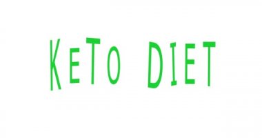 KETO diyet logosu. Sağlığınızı korumak ve kilo vermek için popüler bir yer. Sağlıklı bir diyet için ekran koruyucu.
