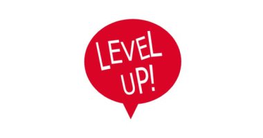 Siyah arkaplan üzerindeki Canlandırma Seviyesi Metni