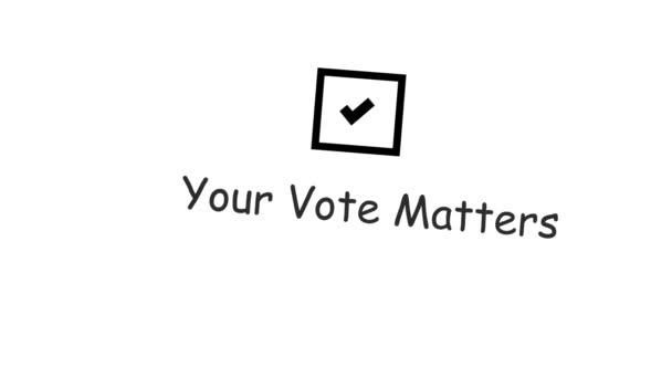 Voto Importa Signo Texto Sobre Fondo Oscuro Concepto Elecciones Toma — Vídeo de stock