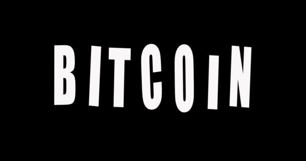 Kryptowährungsmarkt Bitcoin Abstrakte Animation Der Kryptowährung Bitcoin Futuristisches Konzept Word — Stockvideo