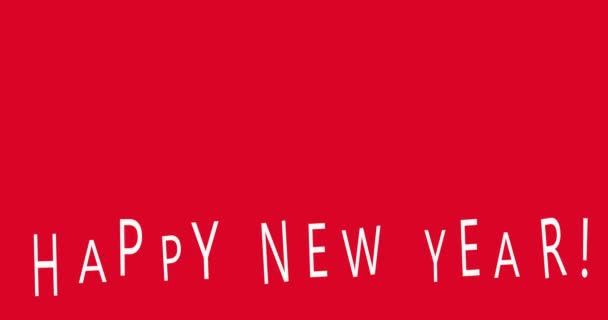 Glückliches Neues Jahr Auf Dunklem Hintergrund Animation — Stockvideo