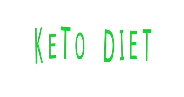 Logotipo Dieta Keto Destino Popular Para Mantener Salud Perder Peso — Vídeos de Stock