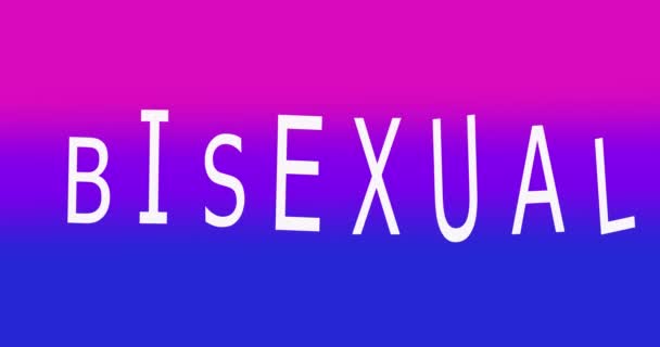 Biszexuális Büszkeség Zászló Lmbt Közösség Egyik Szexuális Kisebbsége — Stock videók