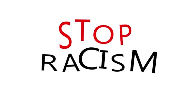 Stopp Racism Für Nachrichten Fernsehen Proteste Gegen Rassismus Das Konzept — Stockvideo