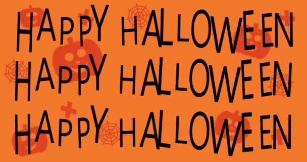 Halloween Vacaciones Celebración Halloween Motion Animation — Vídeo de stock