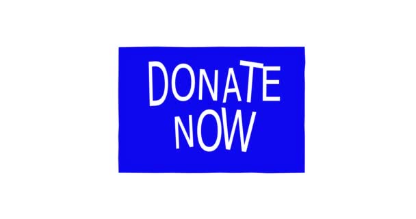 Пожертвовать Значок Кнопки Кнопка Пожертвования Donate Icon Международный День Благотворительности — стоковое видео