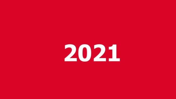 Nytt 2021 2021 Nummer Sentrum Animasjon – stockvideo