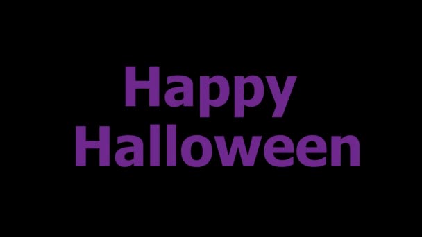 Happy Halloween Urlaub Feier Bewegungsanimation — Stockvideo