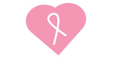 Göğüs kanseri logosu. Siyah arka planda pembe kurdele kanser farkındalığı, kanser farkındalığı. Ekim ayındaki farkındalık kampanyaları için modern tarz logo. Dünya Göğüs Kanseri Farkındalığı Günü