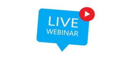 Canlı giyim etiketi. Webinar akışı, online seminer düğmeleri, internet kursları ve uzaktan öğrenme gibi tasarım unsurları için uygundur. Pankart takın. Canlandırma