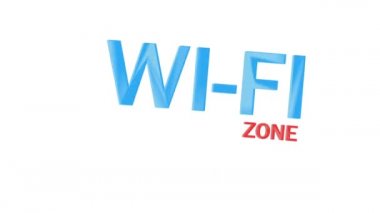 Bedava WiFi simgesi. Wi-Fi bölgesi. Canlandırma