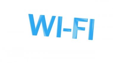 Bedava WiFi simgesi. Wi-Fi bölgesi. Canlandırma