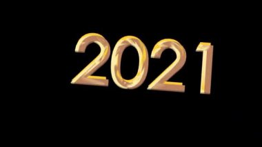Yeni yıl 2021. Merkezde 2021 numara var. Canlandırma