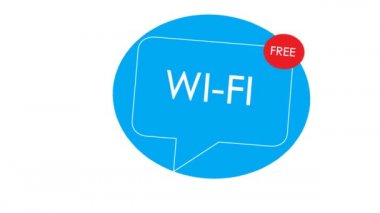 Bedava WiFi simgesi. Wi-Fi bölgesi. Canlandırma