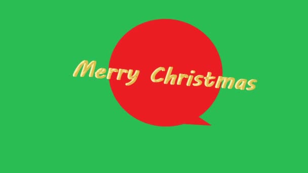 Merry Christmas Lettering Merry Christmas Celebration Greeting Card Animation — Stock Video