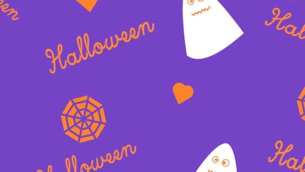 Halloween Sprzedaż Specjalna Oferta Szablon Baner Ręcznie Rysowane Litery Zakupy — Wideo stockowe