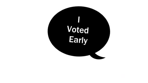 Stem Matters Tekst Teken Donkere Achtergrond Stemmen Verkiezingen Concept Maak — Stockvideo