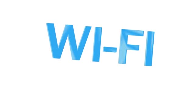 免费的Wifi图标符号 Wifi区域 动画制作 — 图库视频影像