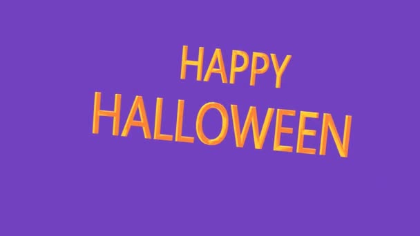 Happy Halloween Text Banner Icon — Stockvideo