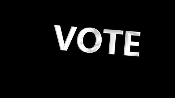 Stem Matters Tekst Teken Donkere Achtergrond Stemmen Verkiezingen Concept Maak — Stockvideo