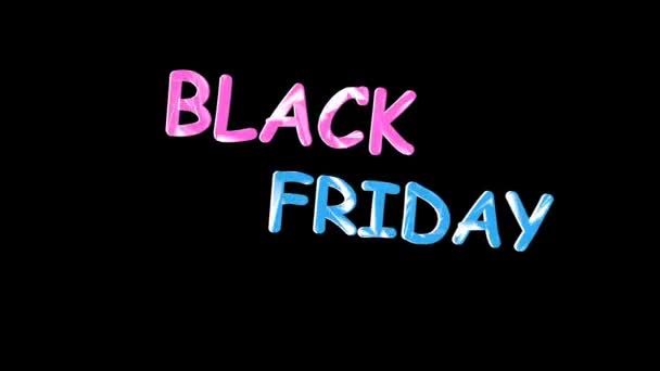 Sticker Black Friday Sale Énorme Bannière Réduction Animation — Video