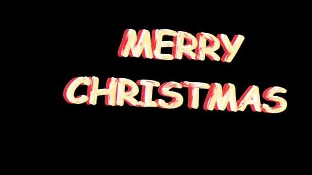 Merry Christmas Celebration Greeting Card Animation — Stock Video