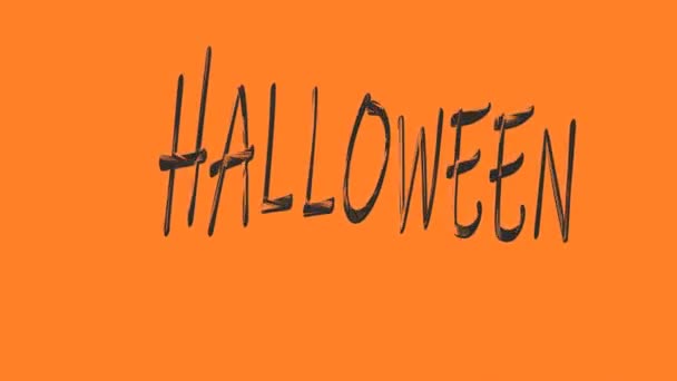 Feliz Halloween Banner Texto Icon — Vídeo de stock