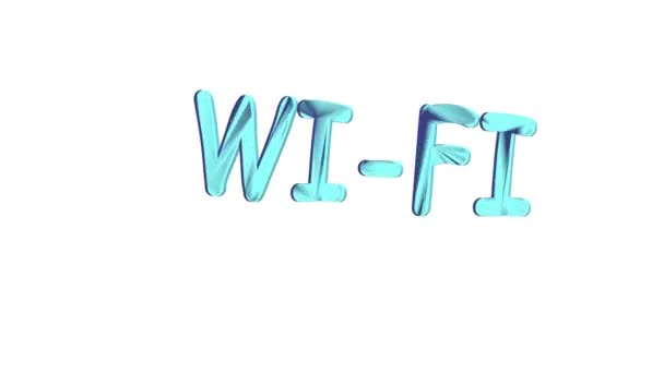 Símbolo Icono Wifi Gratuito Señal Wifi Zona Animación — Vídeos de Stock