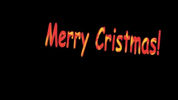 Merry Christmas Celebration Greeting Card Animation — Stock Video