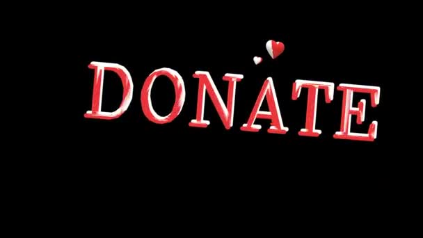 Donate Icon Donation Button Donate Icon International Charity Day Donate — Stock Video