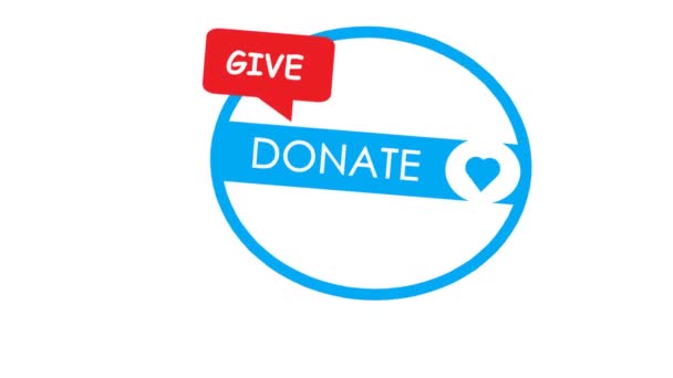 Пожертвовать Иконку Кнопка Пожертвования Donate Icon Международный День Благотворительности Пожертвуйте — стоковое видео