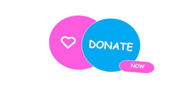 Bitte Spenden Sie Icon Spendenknopf Spenden Sie Icon Internationaler Charity — Stockvideo