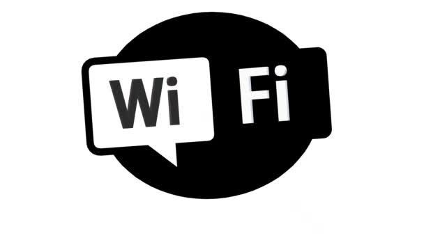 Δωρεάν Wifi Σύμβολο Εικονίδιο Ζώνη Wifi Κινούμενα Σχέδια — Αρχείο Βίντεο