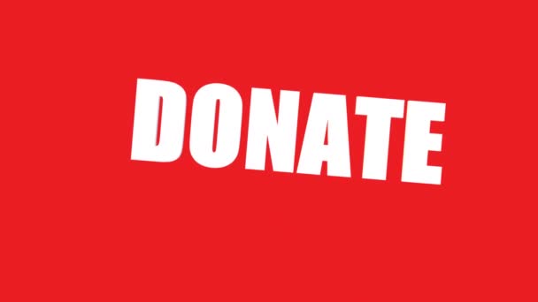 Bitte Spenden Sie Icon Spendenknopf Spenden Sie Icon Internationaler Charity — Stockvideo