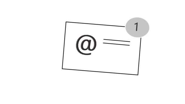 Você Recebeu Novas Mensagens Caixa Mail — Vídeo de Stock