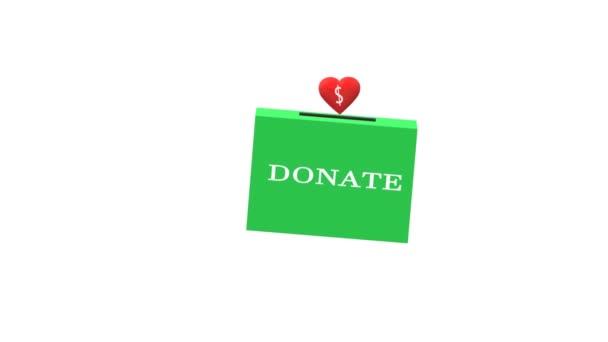 Por Favor Dona Icono Botón Donación Donar Icono Día Internacional — Vídeo de stock