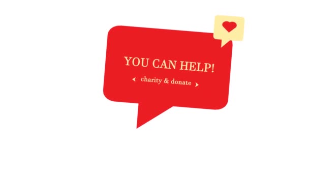 Bitte Spenden Sie Icon Spendenknopf Spenden Sie Icon Internationaler Charity — Stockvideo