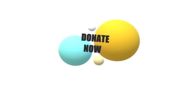 Bitte Spenden Sie Icon Spendenknopf Spenden Sie Icon Internationaler Charity — Stockvideo